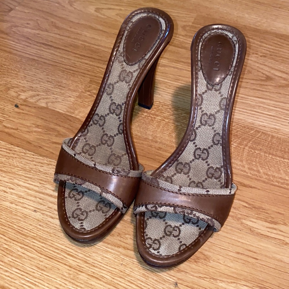 EUC Gucci Open Toe Heels 7.5W